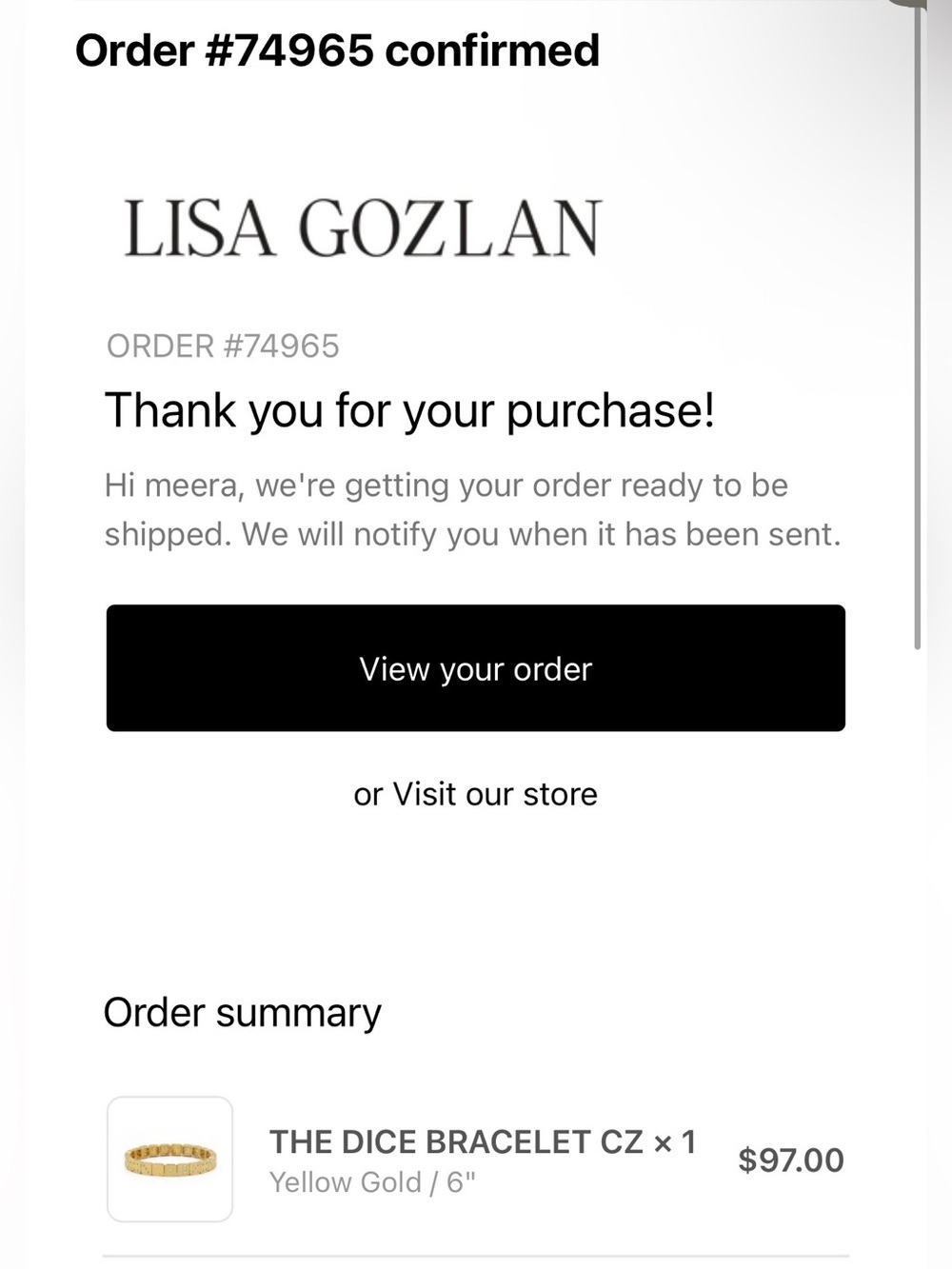 Lisa Gozlan The Dice Bracelet CZ NEW - Picture 5 of 5